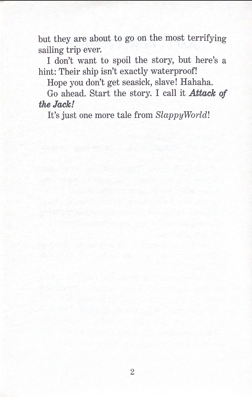 Goosebumps Slappy World Attack of the Jack!