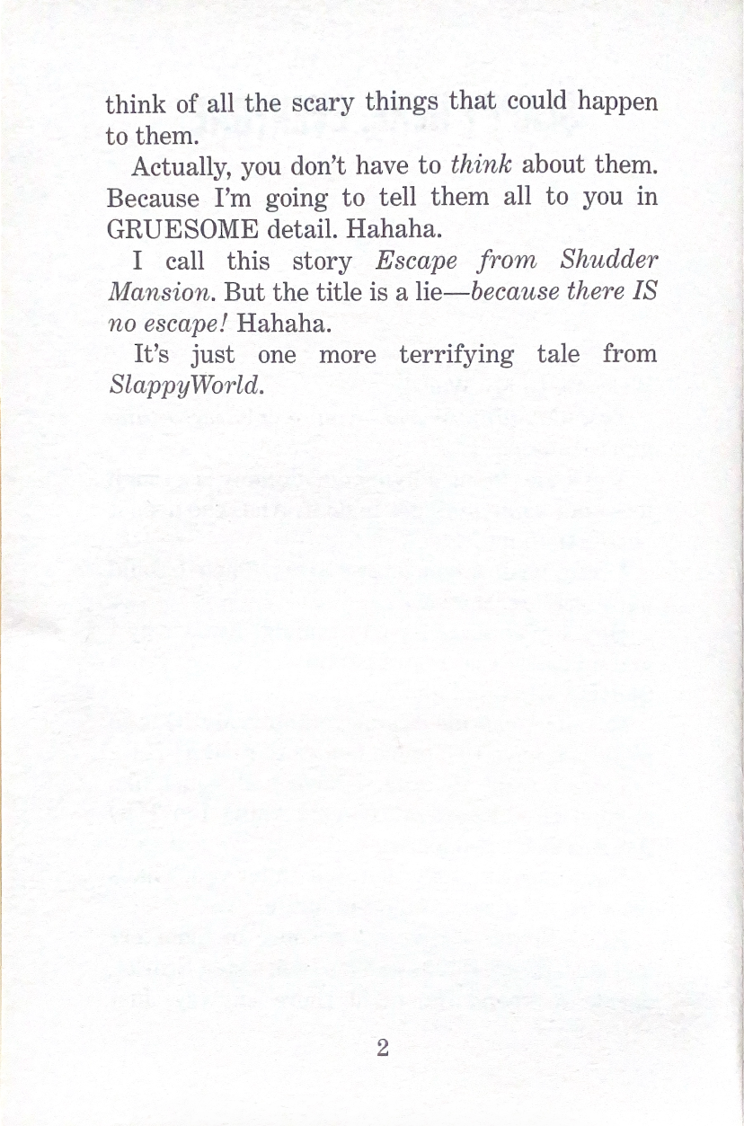 Goosebumps Slappy World Escape from Shudder Mansion