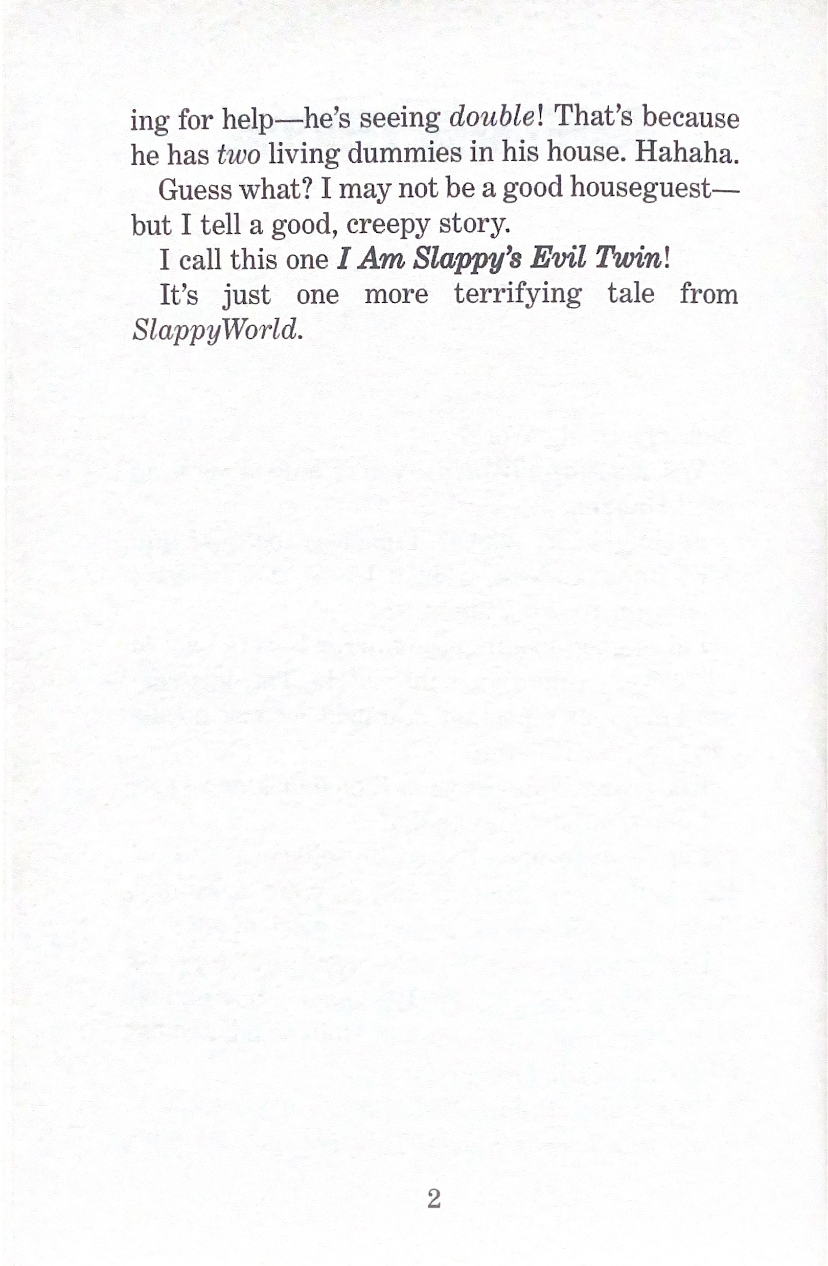 Goosebumps Slappy World I Am Slappy's Evil Twin