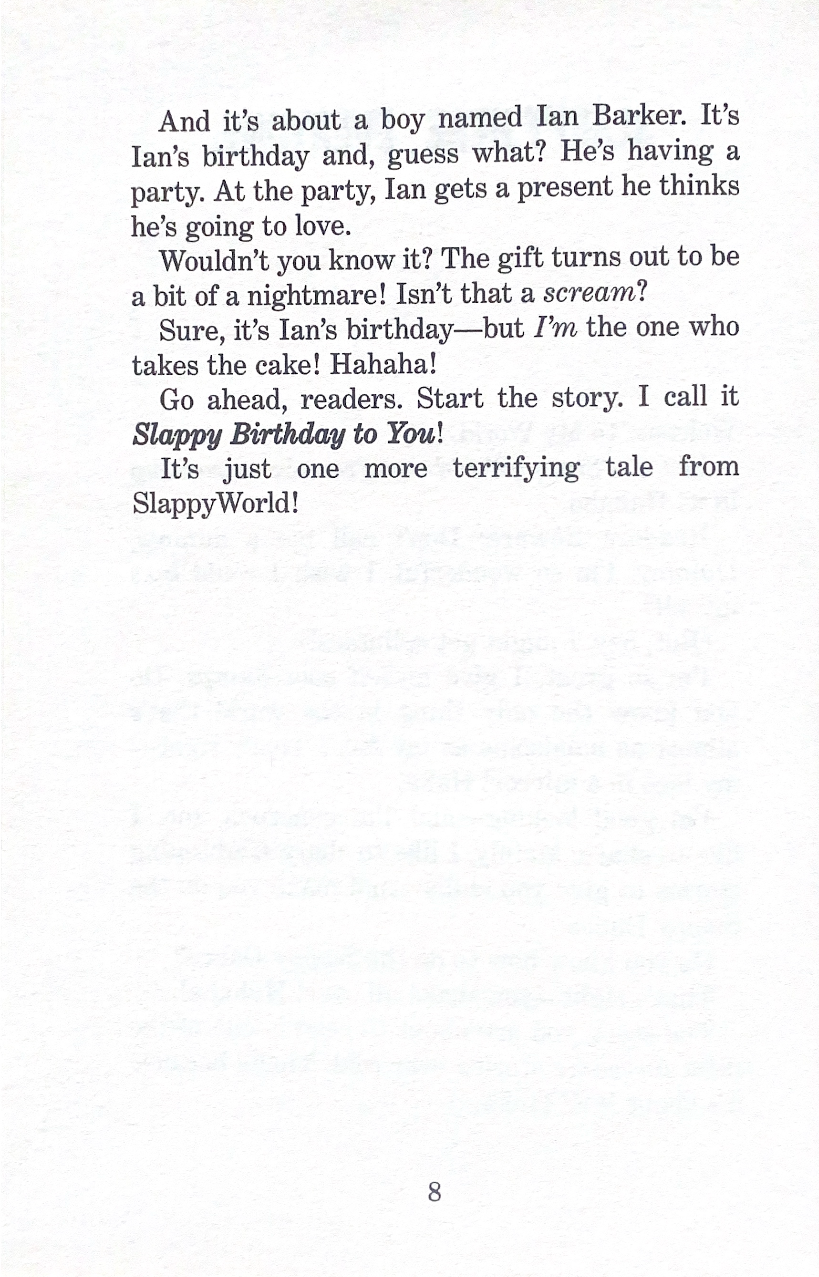 Goosebumps Slappy World Slappy Birthday To You